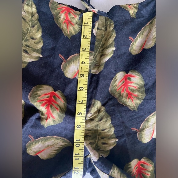 Linen floral tropical print vacation pants size US 10 - Picture 8 of 11